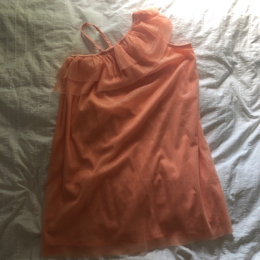 Coral shimmer dress